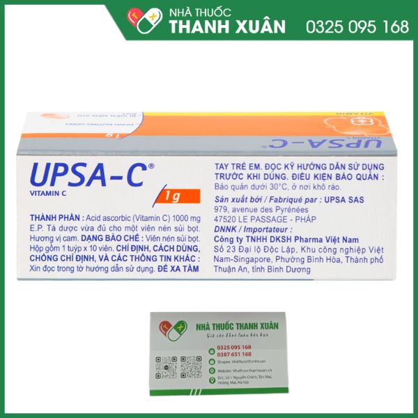 Upsa-C điều trị thiếu hụt Vitamin C